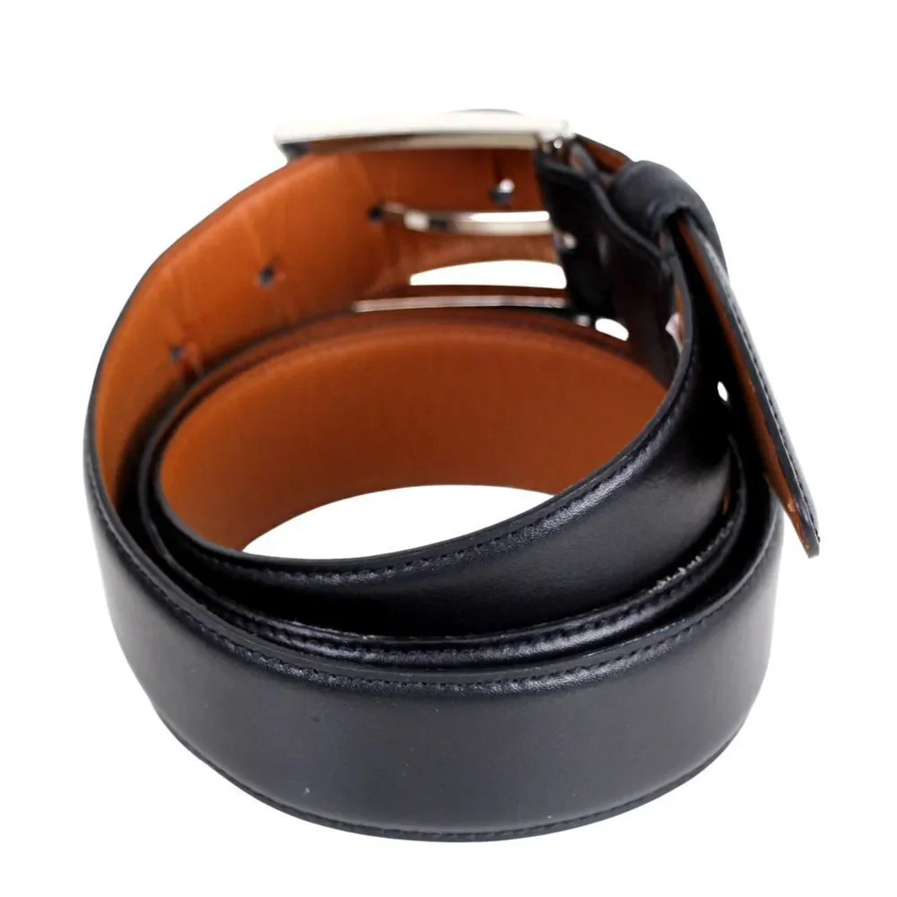 Nordstrom BLACK GENUINE LEATHER 1 3/8